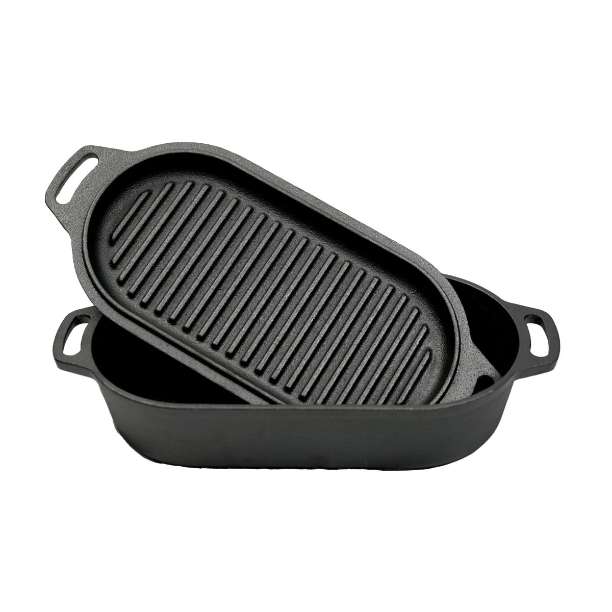 Valhal outdoor dutch oven 2 skillets 2 liter ovaal Valhal outdoor dutch oven 2 skillets 2 liter ovaal